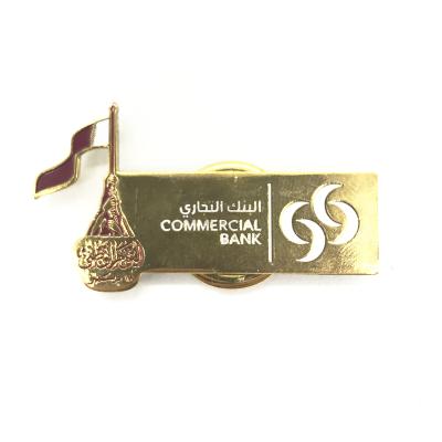 China QND Logo Pin Qatar Qatar National Day Pin Magnetic National Day Pin for sale