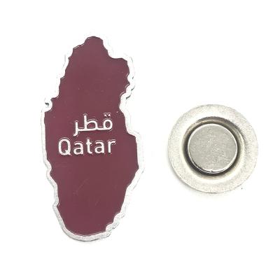 China Qatar National Day Qatar Pin Qatar Map Magnetic Pin for Qatar National Day Gift for sale