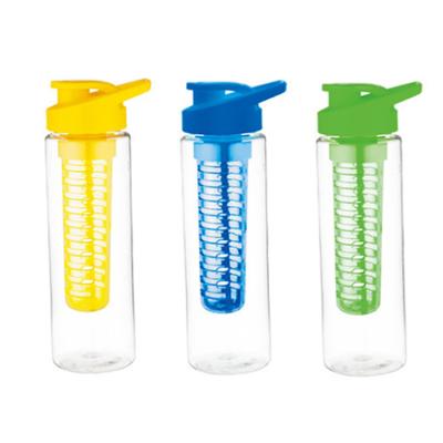 China Stocked Promotional Transparent Outdoor Sports Bottle Portable Sports Juice Bottle With Filter for sale