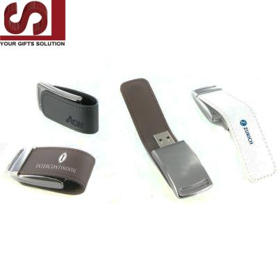 China With Magnetic Closure High Quality PU 4G/8G/16G/32G 2.0 USB Leather Flash Drive With Magnet Closure In Box for sale