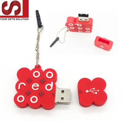 China Real Capacity 8G/16G USB PVC Rubber Material Promotional Custom Custom Flash Drive for sale