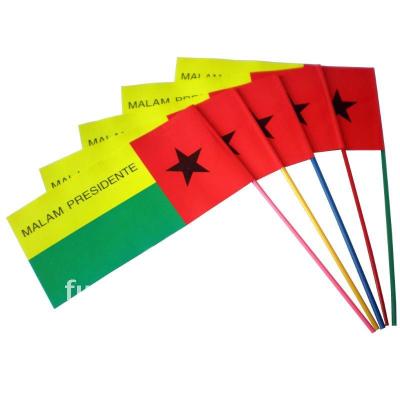 China Hand Waving Wholesale Cheap Mini Paper Flag Custom Design Logo Paper Flag With Stick for sale