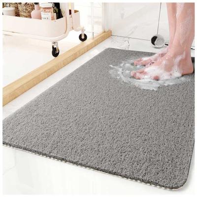 China Anti Slip Recycled Waterproof Washable PVC Non Slip Loofah Shower Cover Bathroom Bathtub Loofah Quick Dry Bath Mat for sale