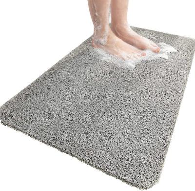 China Non-slip PVC Loofah Tub Mats Non-slip Soft Bottom Safe Bath Mat Viable Special Bathroom Mats for sale