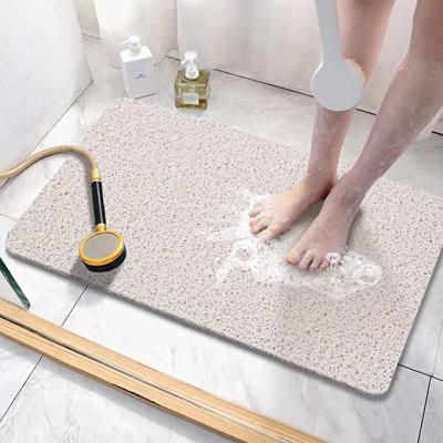 China Custom Size Bath Loofah Slip Bath Mat Washable Non Water Absorb Moldproof Anti Slip Bathroom Shower Mat for sale