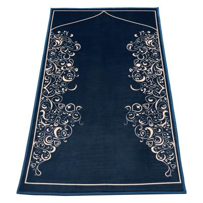 China Washable Thick Pile Anti Slip Short Velvet Polyester Memory Foam Custom Digital Printed Prayer Mat for sale