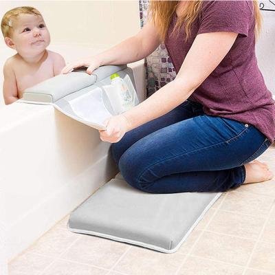 China Washable Thick Non-slip Bathtub Knee Cushion Quick Drying Kneeler and Elbow Rest Protector Set Baby Bath Kneeling Pad for sale