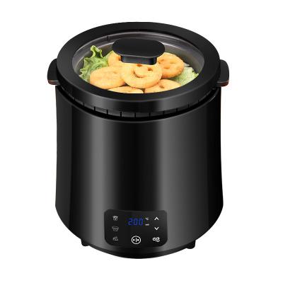 China Immersion Element Provides Quick Preheat Mini Invention Patented Manual Mini No Oil Air Deep Fryer With Visible Window for sale