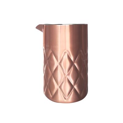 China Viable Factory Price 18oz Bar Custom Tools Mixing Cup 18/8 Stainless Steel 304 Matt Copper Mixing Jug To Custom Design Jug Professional for sale