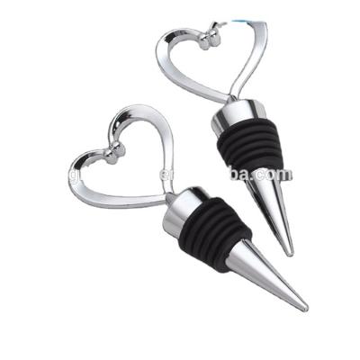 China Durable Heart Shaped Aluminum Alloy Wine Bottle Stopper for sale