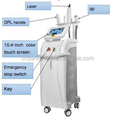 China Professional Light Fast Facial Hair Removal SHR /OPT/DPL Hair Removal Picosecond laser+IPL CE Approval Hair Removal Machine for sale