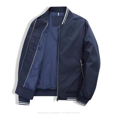 China Viable Men's Lightweight Bomber Jackets Fall Winter Outerwear Full Zipper Baseball Varsity Jacket for sale