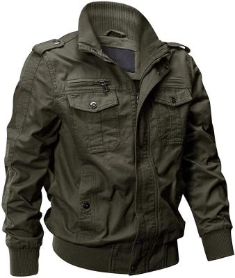 China Sustainable Mens Military Cotton Stand Collar Anorak Field Casual Jacket for sale