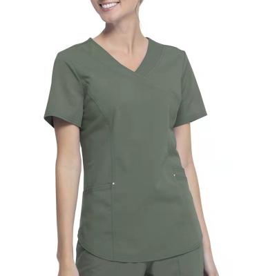 China Latest Cotton Fashion Nursing Scrub Top Nurse Uniform For Woman for sale