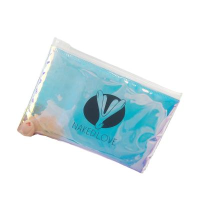 China Protective Printed Holographic Ziplock Bubble Bag For Packing Makeup for sale