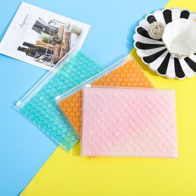 China Protective Ziplock Bubble Bag Slide Zipper Bags Bubble Mailer Bags for sale