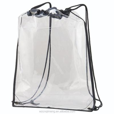 China Other Shopping Custom Clear PVC Zipper School Promotional Drawstring Bag for sale