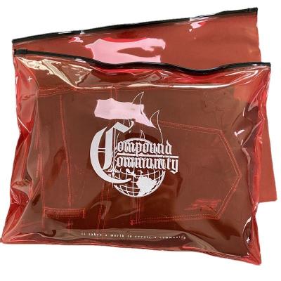 China Recyclable Wholesale Bikini Swimwear Packaging Wet Bag PVC Zipper Bag for sale