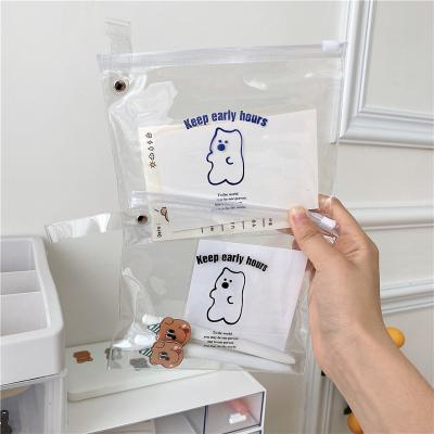 China Promotional PVC BIODEGRADABLE Plastic Eva With Customized Logo BIODEGRADABLE Recycle Waterproof Packaging PVC Zipper Bag for sale