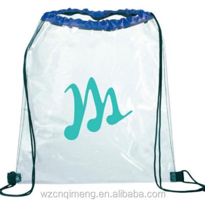 China camping & Wholesale Custom PVC Transparent Transparent Drawstring Bag Rising for sale