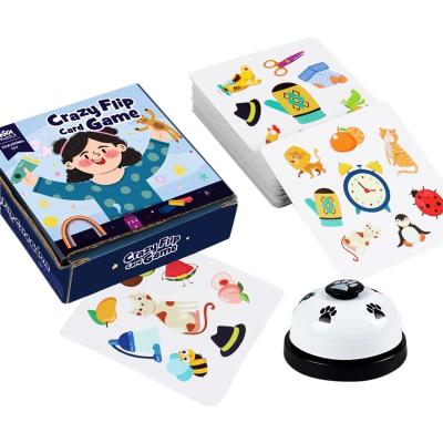 China Educational Logic Thinking Game 19*4*19cm Brain Training Children-Parent Interactive Toy Crazy Flip Card Cognition Game Reaction Table for sale