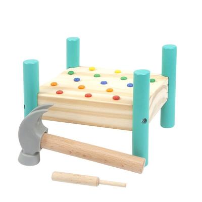 China Toy Montessori Practical Life Material Model Hammer and Nail Set Montessori Educational Wooden Toys for Children for sale