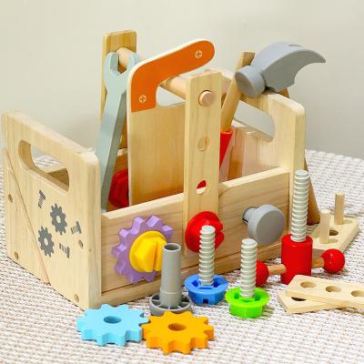 China Wooden Detachable Tools Variety Simulation Tool Toy Nuts DIY Skills Basic Study Building Blocks for sale