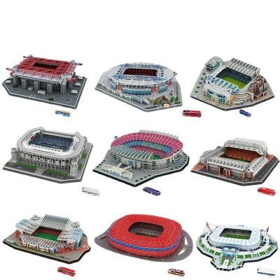 China DIY TOY 3D Football Field Model DIY Assembly 3D Puzzle Football Club Stadium Souvenir Children Toys Kids Adults Gifts for sale