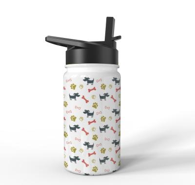 China PORTABLE Customized New Products 14oz Thermal Vacuum Water Bottle Leak Proof Lid Convenient Portable with Straw for sale