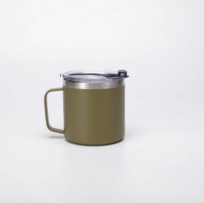 China Large Capacity Factory Bestseller Powder Coating Insulated Stainless Steel Office Mugs Handle Double Wall Insulation Tumbler for sale