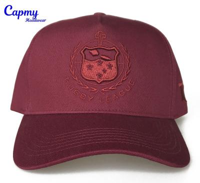 China COMMON Wholesale Brown Baseball A Frame Hat Cap, Snapback 5 Panel A Frame Baseball Cap, 3D Embroidery Back Women Sport Baseball Hats for sale