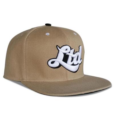 China JOINT Wholesale Brown 6 Panel Sports Cover White Embroidery 3D Logo Fitted Snapback Hats Caps for sale