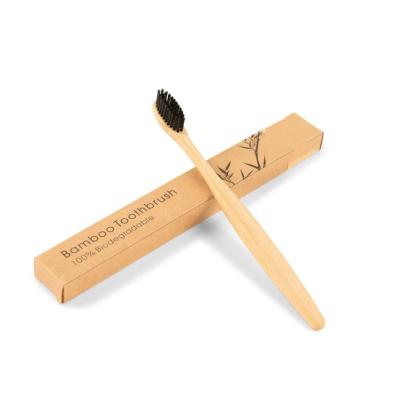 China Disposable Eco friendly Medium Bristles Adult Small Head Bamboo Toothbrush With Personalized logo for sale