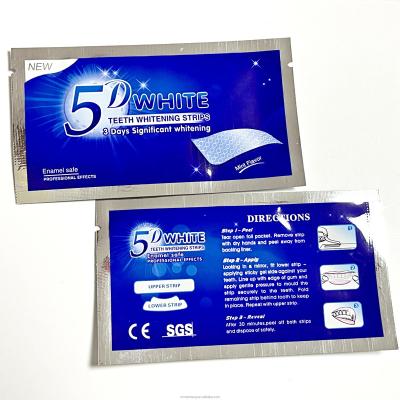 China For Home Use 2024 Top New Advanced Remove Tooth Stains Non Peroxide 3D 5D White Teeth Whitening Strips With Custom Logo for sale