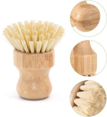 China Sustainable Wooden Coconut Sisal Cleaning Dish Brush With Logo for sale