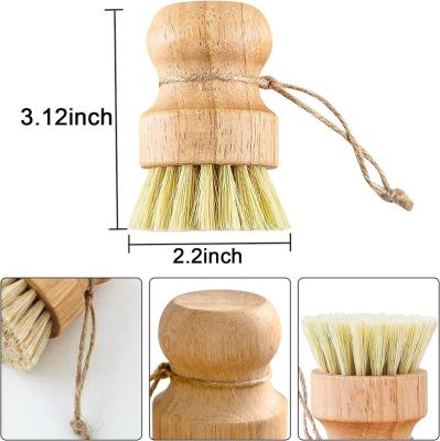 China Sustainable Natural Eco Friendly Bamboo Bottle Pot Brush Wooden Handle Cleaning Brush with Set for sale