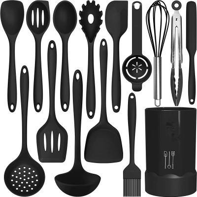 China Sustainable Silicone Cookware Set Heat Resistant Kitchen Utensils for sale