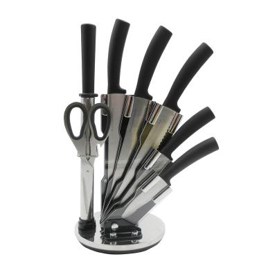 China Viable high quality set of 8pcs kitchen knife. Chef Knife Set Stainless Steel Metal Color Box for sale