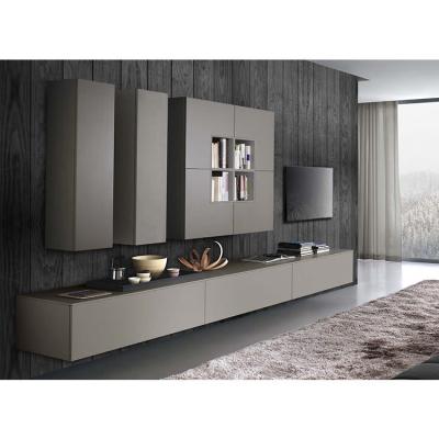 China Nordic Modern Parlun Bedroom Designer MDF TV Cabinet Environmentally Friendly Hydraulic Floating Home Wall Furniture Set for sale