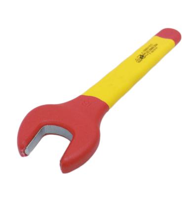 China Household VDE Insulated Allen DIY Tools Key Single End Double Color VDE Insulated Open End Wrench Tool Insulated Wrench 6mm-32mm for sale