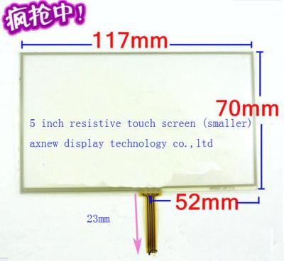 China Aduana 5 alambre capacitivo del panel táctil 4 de la pulgada para la navegación de Digitaces en venta