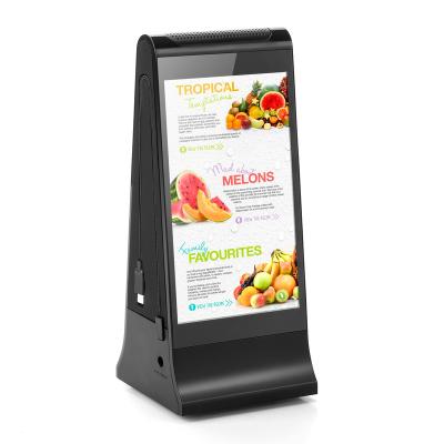 China 7 Inch Touch Screen Restaurant Table Top Menu Display Advertising Indoor Dual Player FYD-868SD with 20800mAh Charging Dock for sale