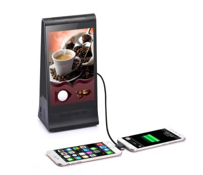 China New Dual New 8 Inch Android Table Top Stand Digital Signage Indoor Portable Advertising Display Player For Restaurant Hotels for sale