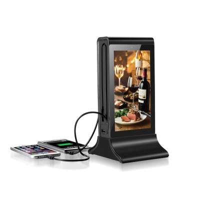 China Restaurant Fast Multi Function 20000mah Tabletop Support FYD-835SD Support 20000mah Mobile Phone Charging Station Menu Power Bank for sale