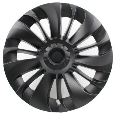 China ABS 19 Inch Black ABS Hub Cover14 Blade For Tesla Model Y Wheel Covers for sale