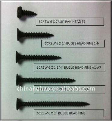 China SAE C1022 Black Screws in Gypsum Board, Plasterboard, Drywall for sale