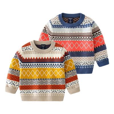 China Anti-wrinkle winter jacquard pullover babyboy sweater for sale