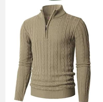 China Winter Men Breathable Thin Sweater Leisure Long Sleeve Knit Collar Chain Polo Sweater for sale