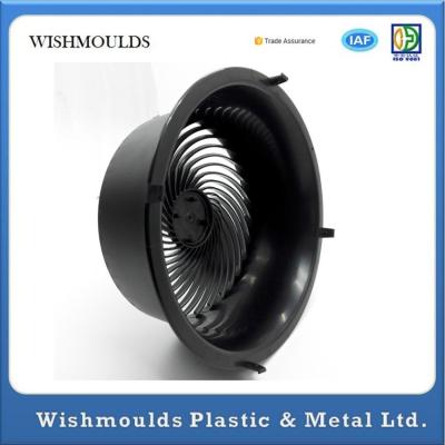 China Rapid Injection Molding Black Household Products Electric Fan Cover Plastic Parts for sale