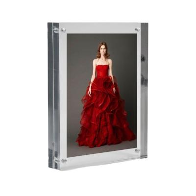 China 4x6 5x7 8.5x11 4r Block Lucite Acrylic Picture Frames Modern Custom Clear Acrylic Picture Frame Perspex Picture for sale